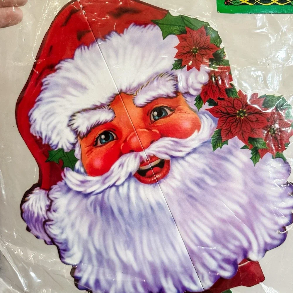 VTG‎ New Christmas Santa Clause Die Cut Mobile 90's Wall Hanging Decor